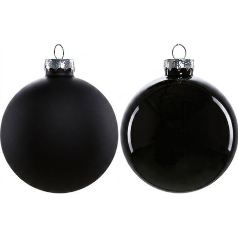 TrendLine Weihnachtskugeln aus Glas Ø 6,0 cm schwarz 20 Stück Christbaum- & Feiertagsschmuck (1/3)