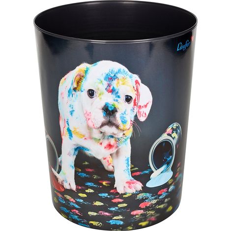 corbeille à papier avec motif licorne, poubelle de 13 litres, parfait pour la chambre d'enfant, rond, plastique solide, motifs différents (1/2)