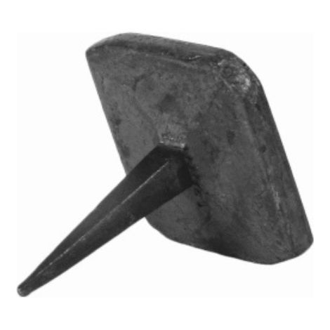 Deco Fer Forge – Clou en fer forgé tête diamant 30mm – Largeur tête carrée 20mm – Pour bois dur et teck – Décoration authentique