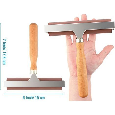 Weiche Gummiwalze, ideal für Bau-, Druck-, Farb- und Stempelwerkzeuge (braun, 15 cm) (1/4)