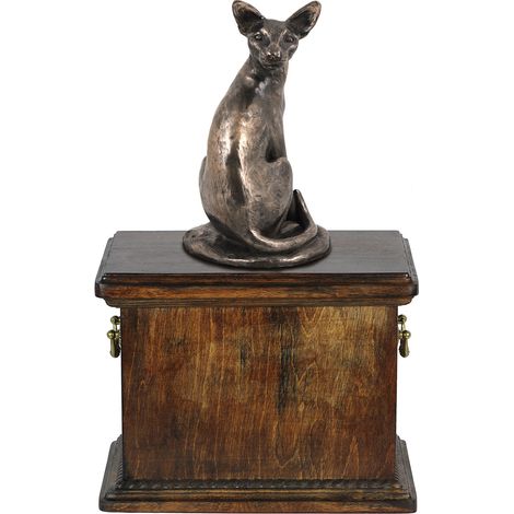 Urna per ceneri di gatto Mau egiziano, urna con statuetta, elegante urna in stile classico di Art-Dog (1/5)