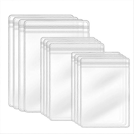 Pochette à bijoux auto-scellante en plastique transparent avec fermeture éclair pour bagues et boucles d'oreilles. (1/5)