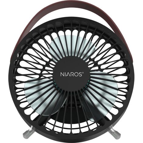 Mini ventilador sobremesa USB Tapri Ø14cm 5W Negro (1/5)