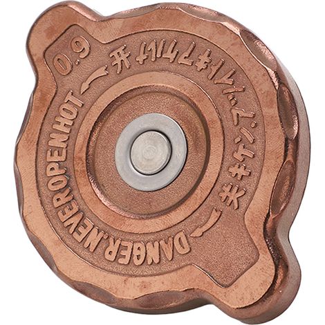 Bouchon de réservoir diesel standard, protection radiateur moteur pour engins lourds (excavatrice, chargeuse), couleur or rosé, taille moyenne, modèle fournisseur CG-08-048. (1/5)