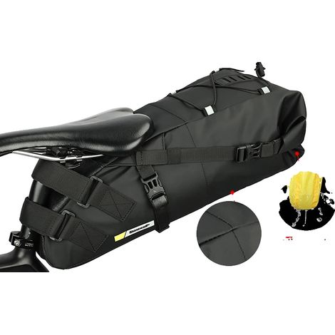 Alforja para bicicleta, capacidad ampliable, diseño impermeable, 10 L (1/2)