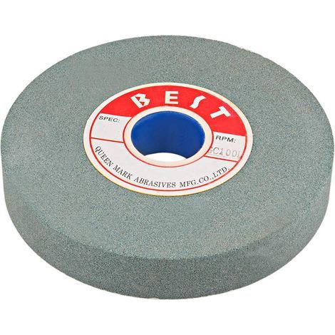 Meule Abrasive - Carbure De Silicium - 125 x 16 x 12 7 mm - Grain 100 - Pour Touret À Meuler - Vert - Lot De 1 (1/5)