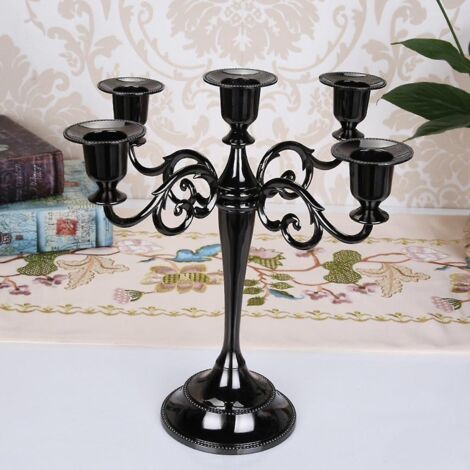 Ornements à cinq têtes, accessoires de mariage rétro et romantiques, décoration pour dîner aux chandelles, restaurant, hôtel ou maison, 26,5 x 26 cm (1/5)