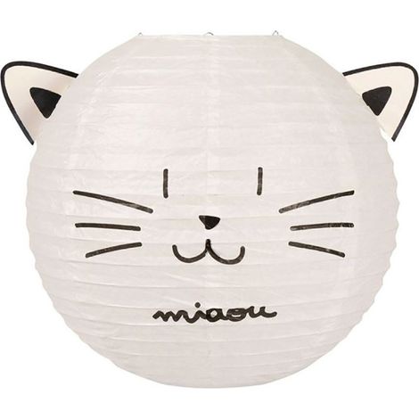 Suspension boule japonaise chat D35 (1/3)