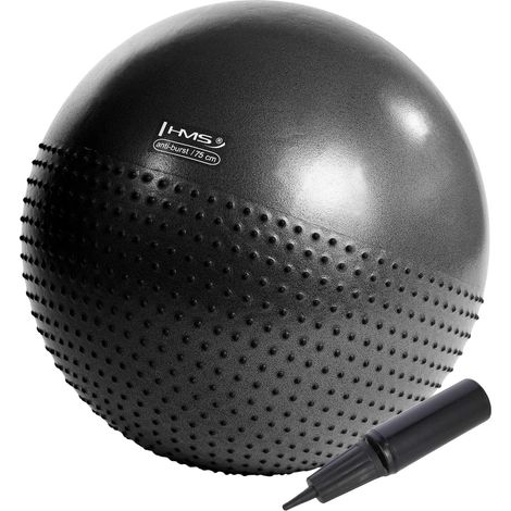 Ballon de gymnastique noir de 75 cm - Anti-éclatement et antidérapant (1/5)