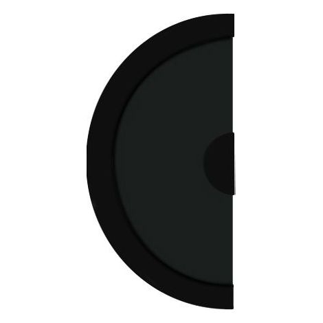 Poignée pour porte coulissante DESIGN demi-lune noir mat - KATCHMEE (1/4)