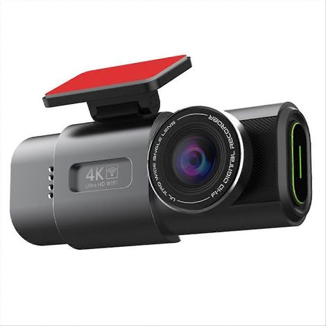 4K-UHD-Dashcam mit DVR-Videoaufzeichnung, Nachtsicht, integriertem WLAN, Dual-Objektiv, GPS und 24/7-Parkaufzeichnung (1/5)