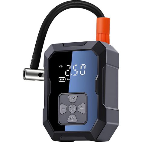 Compressore d'aria portatile - Pompa d'aria ricaricabile senza fili da 4000 mAh per auto, bicicletta, moto, palla e attrezzatura sportiva con display digitale e spegnimento automatico