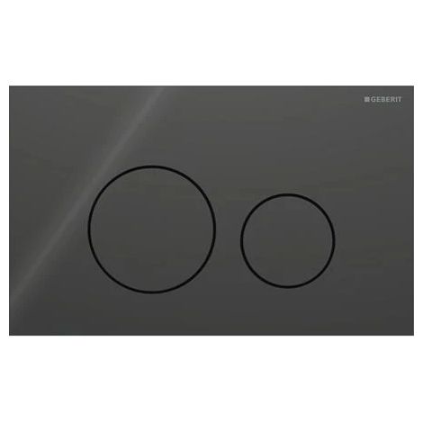 PLACCA DI COMANDO SIGMA 40 2 TASTI ROTONDI- Nero - Vetro lucido- GEBER- pezzi 1