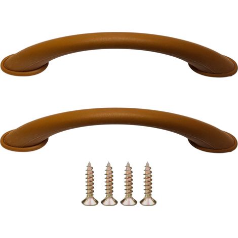 2x Poignée de meuble entraxe 96 mm plastique placard porte cuisine armoire tiroir buffet maison, cerise (1/5)