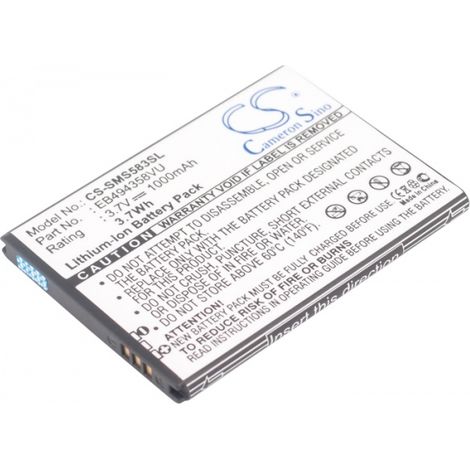 Samsung Galaxy Ace 1000mAh 3.7Wh Li-Ion 3.7V