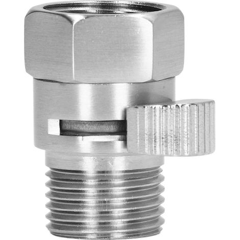Robinet de douche G1/2 en laiton argenté, vanne d'arrêt pour pommeau de douche, robinet de contrôle d'eau pour salle de bain. (1/4)