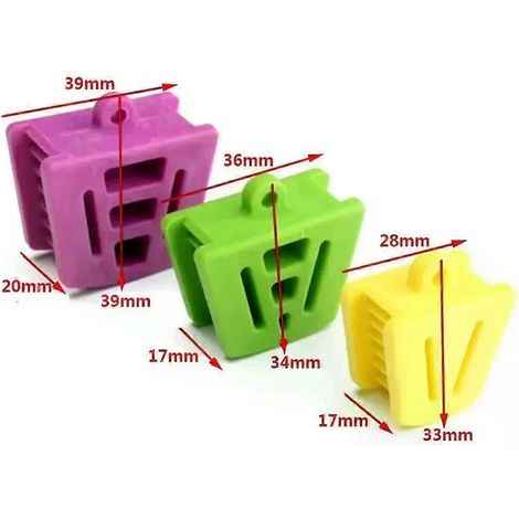 Lot de 3 écarteurs buccaux dentaires en latex, tailles S/M/L, avec coussinets occlusaux et supports de dents. (1/4)