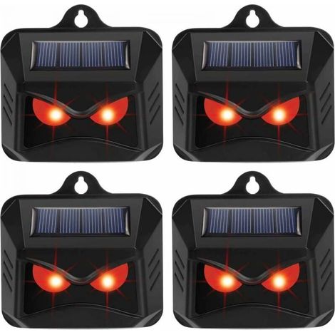 Lumière solaire de contrôle des prédateurs 4-Pack - Dissuasion de renards pour les jardins - Répulsif pour animaux - Dispositifs répulsifs pour cerfs - Répulsif pour chats - Répulsif pour renards (1/4)