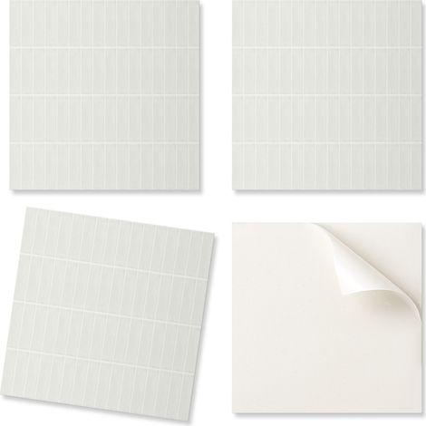 Juego de baldosas de vinilo autoadhesivas con cuadr铆cula rectangular simple de 9x30x30 cm.