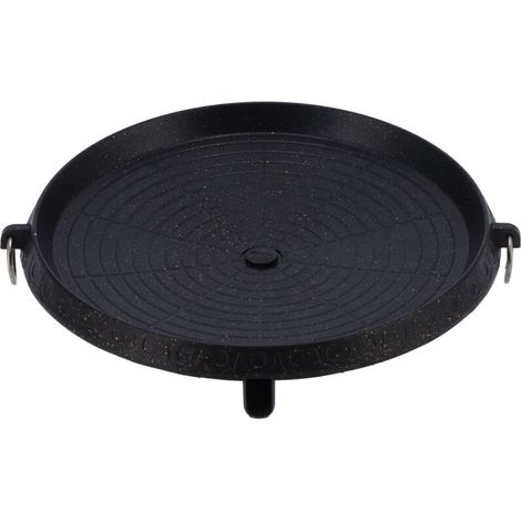 Plaque de Barbecue Rond Antiadhésive Multifonction pour Cuisson en Extérieur et Intérieur