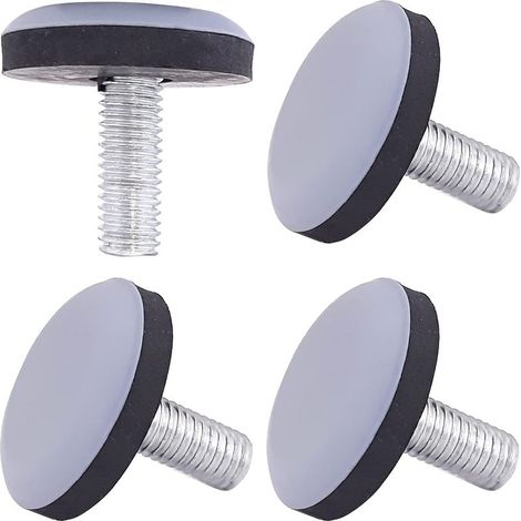 Pied Réglable - Patin Téflon PTFE - Vis M8 - Diamètre 25 mm - Pour Meubles et Équipements - Lot de 4 (1/3)