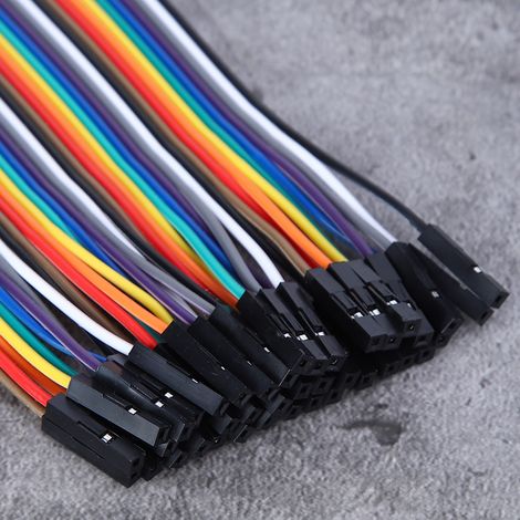 Connecteurs de fils DuPont mâle-femelle, 2,54 mm de large, 40 pièces, 20 cm. (1/5)