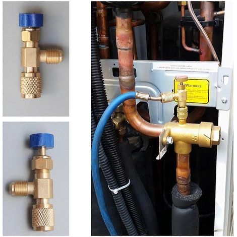 Valve de climatisation R22/R410, joint de remplissage 1/4 pouce, valve de réfrigérant B (1/5)