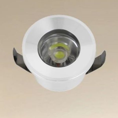 TrAdE Shop Traesio - Faretto 1w Led Incasso A Soffitto Ip20 Bianco Mini Spot Segnapassi Luce Naturale 00212 - (1/4)