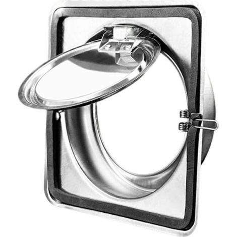 Clapet anti-retour pour hottes de cuisine, version inox, 18,8 cm x 18,8 cm (1/4)