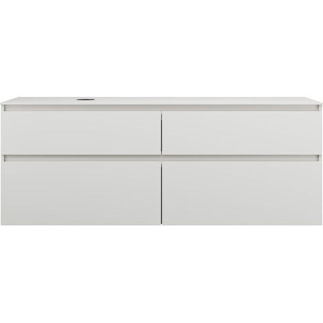 burgbad Lin20 mueble bajo para lavabo con consola, recorte para