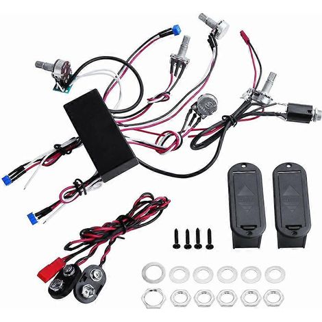 Ligne de basse EQ-B23T + Accessoires pour guitare électrique, ligne de micro actif pour basse, ligne d'amplificateur de basse (1/5)