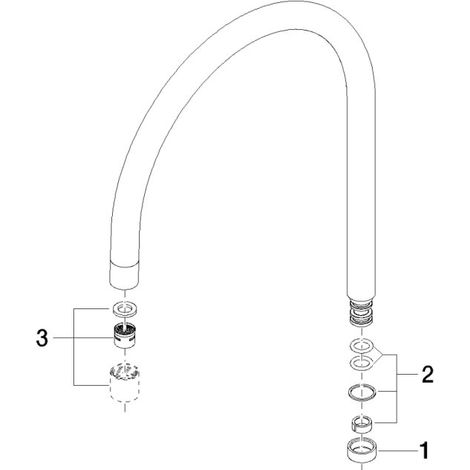Dornbracht 90282204900-06 Bec de sortie Pièces de rechange