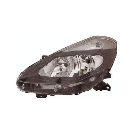 Phare avant gauche H7/H7 fond noir Renault Clio 3 phase 2 2009-2012