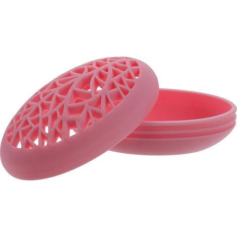 Organisateur de pinceaux de maquillage créatif en forme de nid d'oiseau, support de rangement de bureau en silicone rose pour stylos et cosmétiques