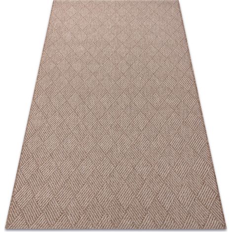 Carpet HOUSE SISAL 40350 Diamonds, Flat woven, woolish effect beige beige 80x150 cm