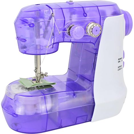 717 Petite machine à coudre électrique avec pédale compacte de bureau automatique (22 x 19 cm) pour débutants et réparations (1/5)