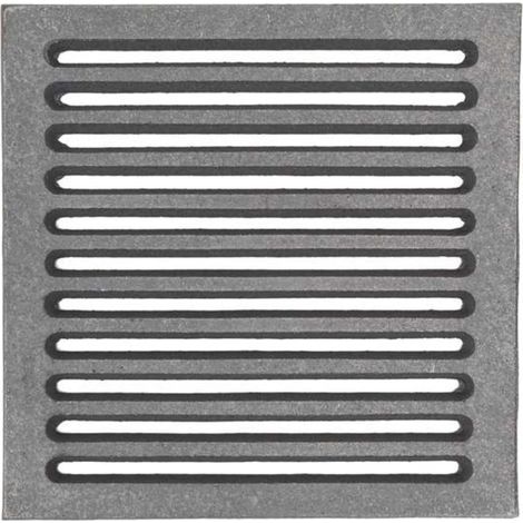 1 gusseiserner Rost, 23,5 x 23,5 cm, hitzebeständig, für Kamin und Ofen (1/5)
