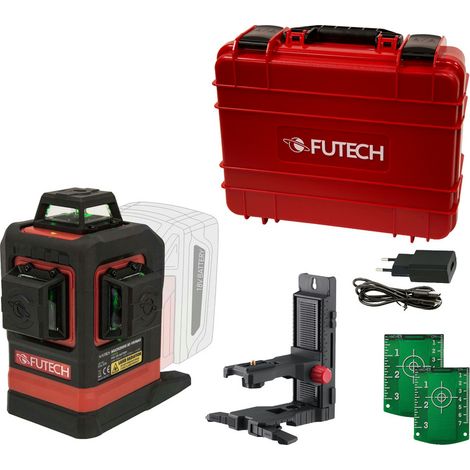 Livella laser Futech Multicross 3D 18V MAX verde 120 m