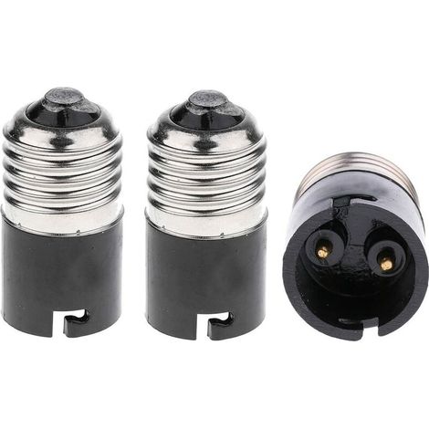 Adaptateur- convertisseur d’ampoules E27 à B22 FINELED, convertisseur de culot d’ampoule baïonnette E27 Edison vers B22 (paquet de 3)
