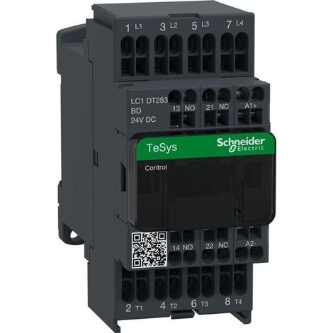 Contacteur TeSys LC1-D - 4P - AC-1 440V 25 A - bobine 24 V CC - LC1DT253BD