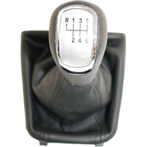 Pomello del cambio a 6 marce di ricambio con cuffia per SKODA SUPERB II 2008-2012, montaggio preciso e alta qualità, codice articolo 870505, foro di montaggio 12 mm. (1/5)