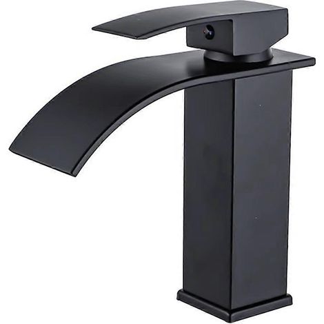 Robinet de lavabo cascade en acier inoxydable avec double commande pour l'eau froide et l'eau froide (1/5)
