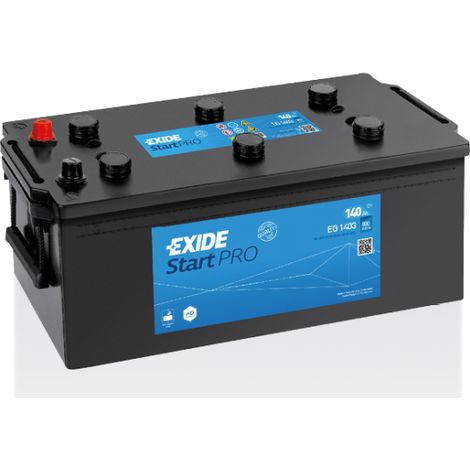 Exide – Batterie de voiture 12V 140Ah 800A – Technologie acide/plomb – Dimensions 513x189x223mm – Pour démarrage rapide (1/4)