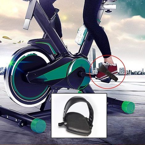 Correas para pedales,2 pares,Accesorios para bicicleta,Correas para bicicleta,Correa para pedal universal de longitud ajustable,Negro (1/4)
