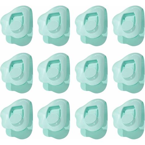 Clips de Housse de Couette, 12 pièces en Forme de Nuage sans Aiguille Attaches de Couette Anti-Dérapant Housse de Couette Clips Couette Pinces Clip pour Garder la Couette en Place (Vert)-Fei Yu (1/4)