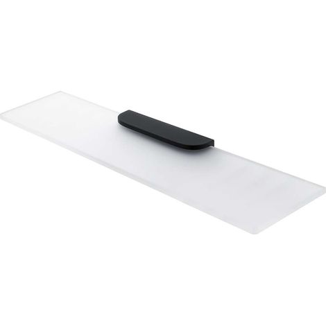 Nimco Nikau - Mensola, lunghezza 60 cm, vetro opaco/nero opaco NKC 30091B-60-90
