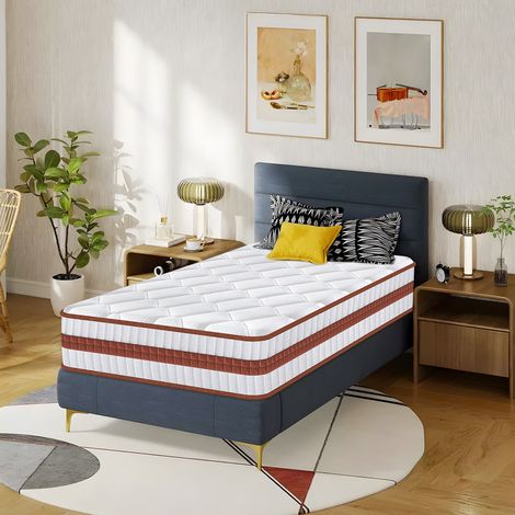 Yidatong – Matelas 90x190 cm épaisseur 25 cm – mémoire de forme ferme – haute densité respirant – hypoallergénique anti-acariens (1/5)