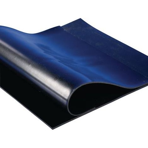 MÖLLER Gummiplatte B.1,20m L.10m D.5mm schwarz NR/SBR o.Gewebeeinlage Rl.MÖLLER