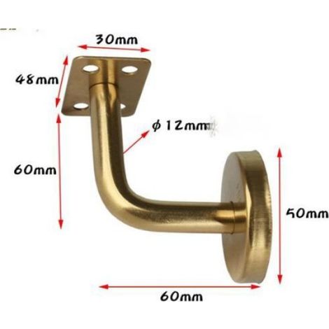 2pcs Supports de main courante - Acier inoxydable SUS304 Résistant à la corrosion - Escalier et rampe - Titane mat (1/5)
