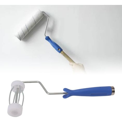 Ergonomischer Farbrollerrahmen mit leicht zu bedienendem Griff – Robuster Farbrollerrahmen aus Edelstahl und Kunststoff – 4 Zoll zum Streichen und Reinigen von Oberflächen (1/5)